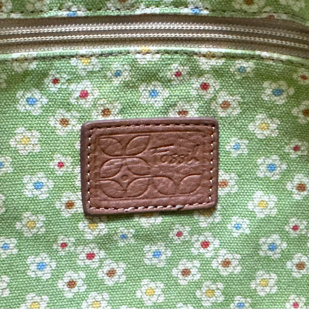 Fossil Tulip Keyper Coated Canvas Tote Handbag - Picture 2 of 16